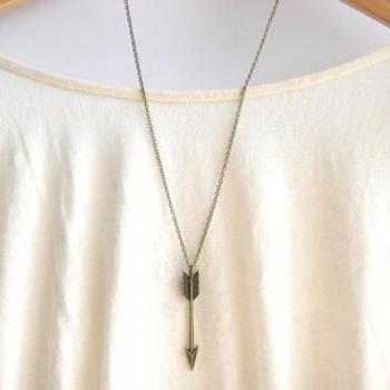 Chevron Arrow Necklace // Tribal Aztec Necklace // Hunger Games Necklace // Long Layering Necklace // Bridesmaid Gifts 